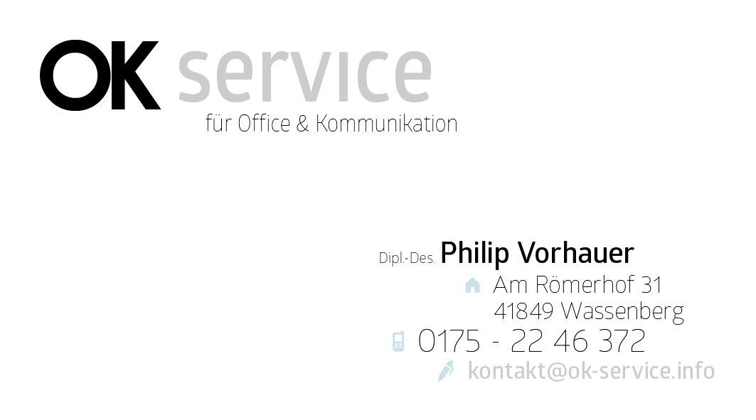 Kontakt zur Werbeagentur OK service